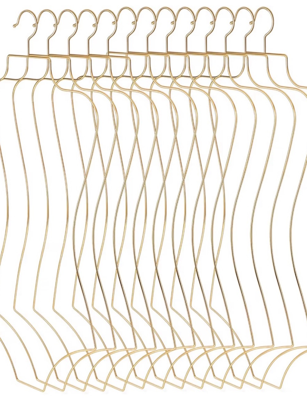Gold Hangers - Set of 17